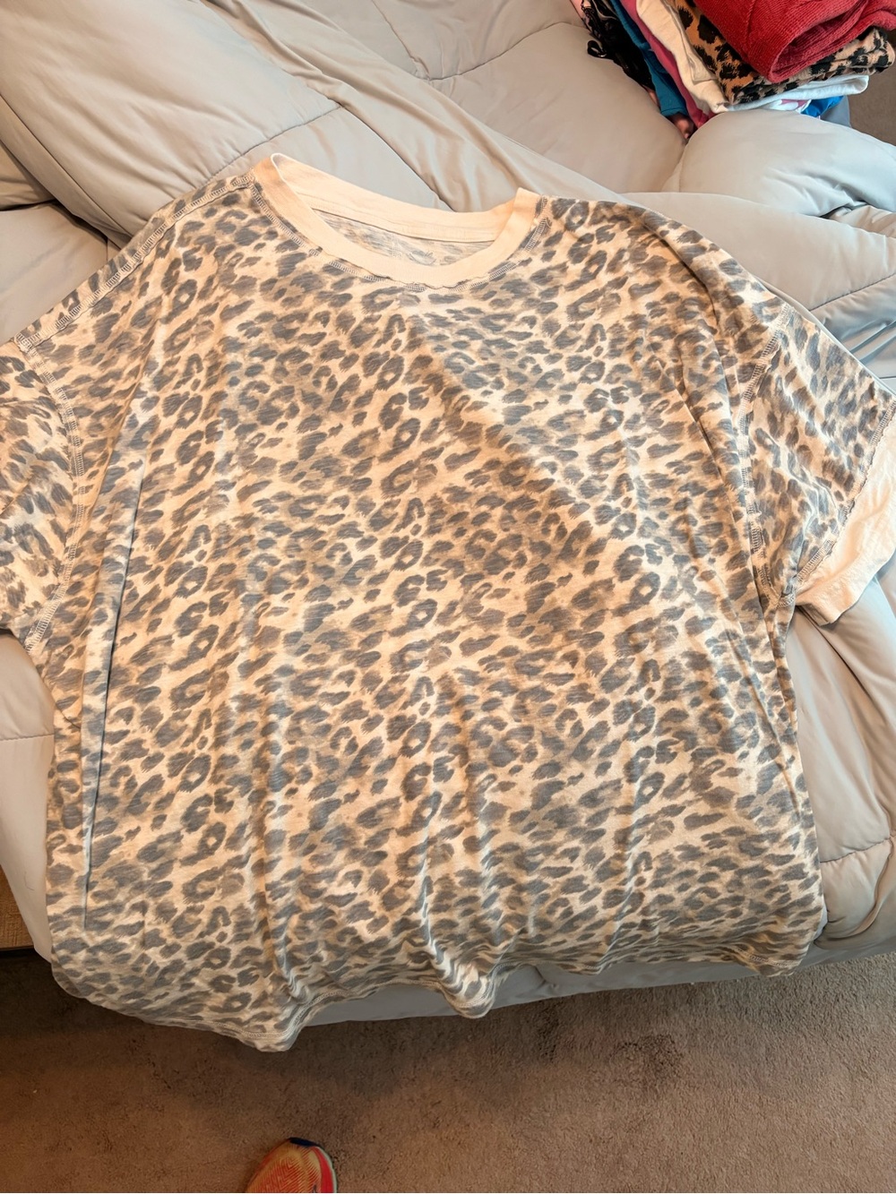 Aerie Cheetah Print Short Sleeve Top